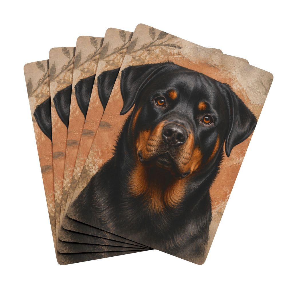 Loyal Rottweiler Photo Playing Cards – 54-Card Poker Deck