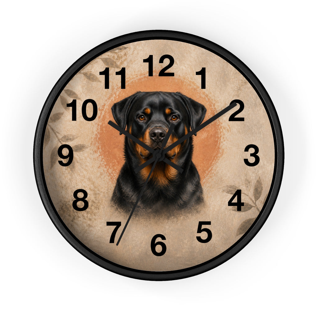 Silent Rottweiler Wall Clock – 10 in