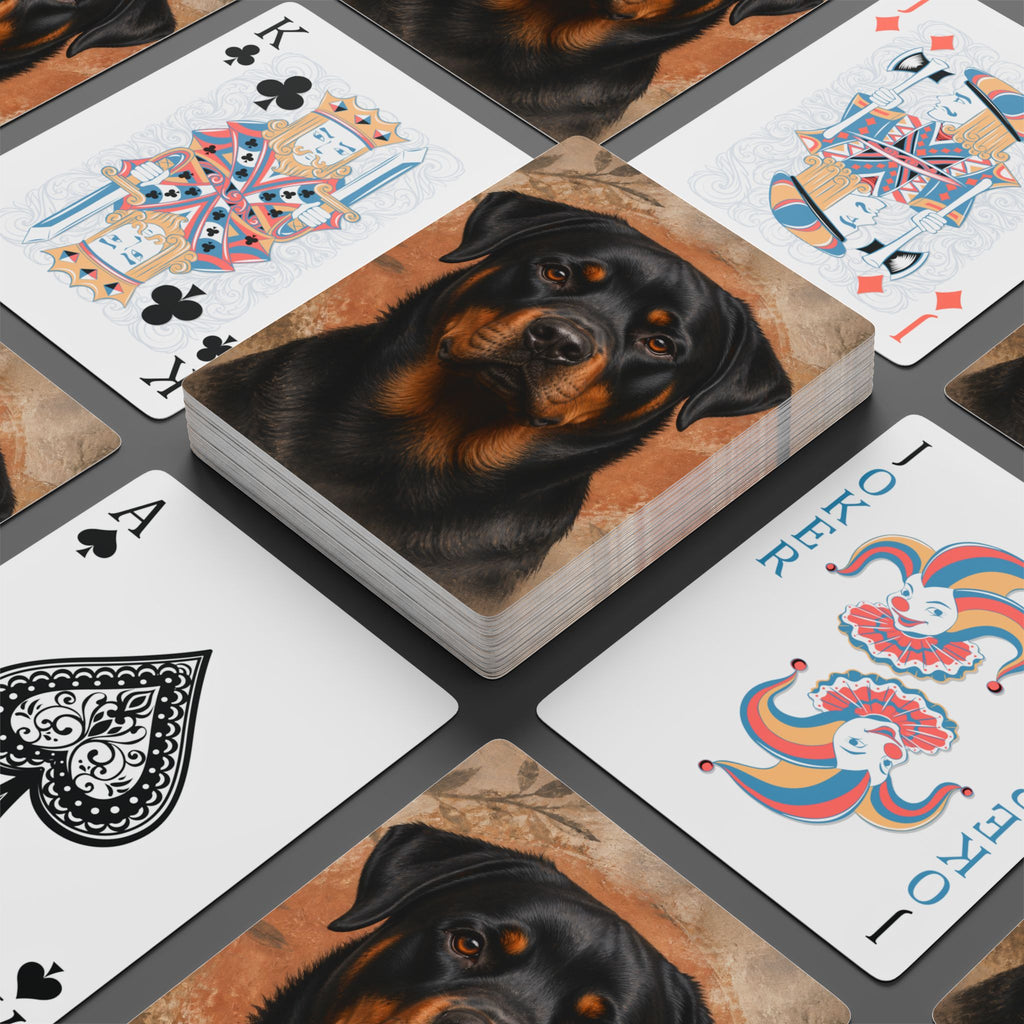 Loyal Rottweiler Photo Playing Cards – 54-Card Poker Deck