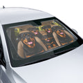 Rottweiler Car Windshield Sun Shade – 30 × 55 in