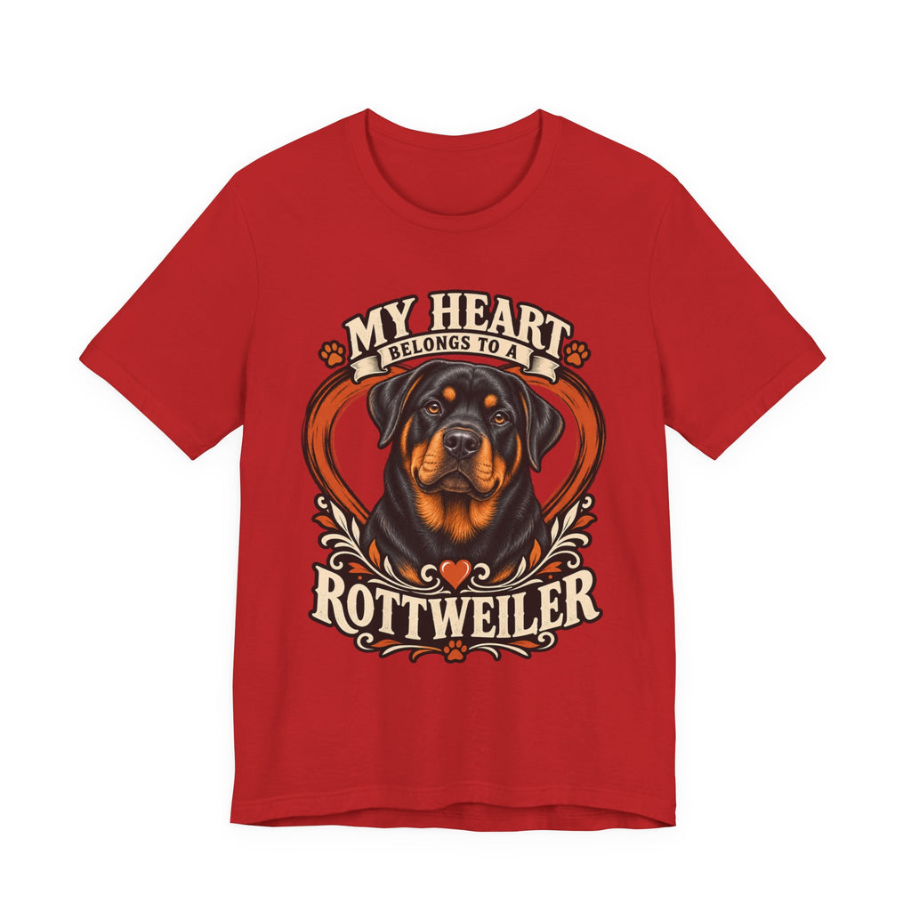 My Heart Belongs to a Rottweiler Unisex T-Shirt