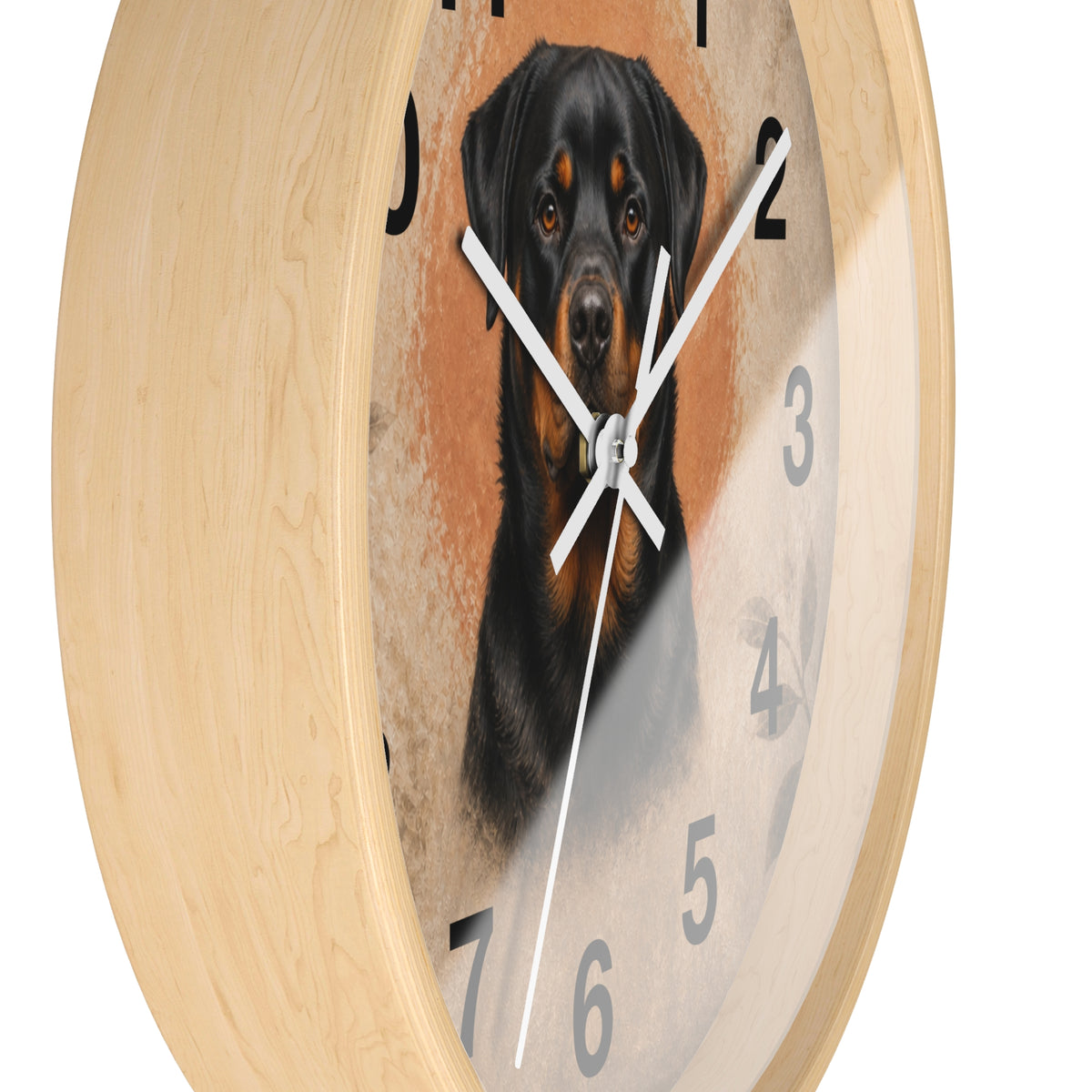 Silent Rottweiler Wall Clock – 10 in
