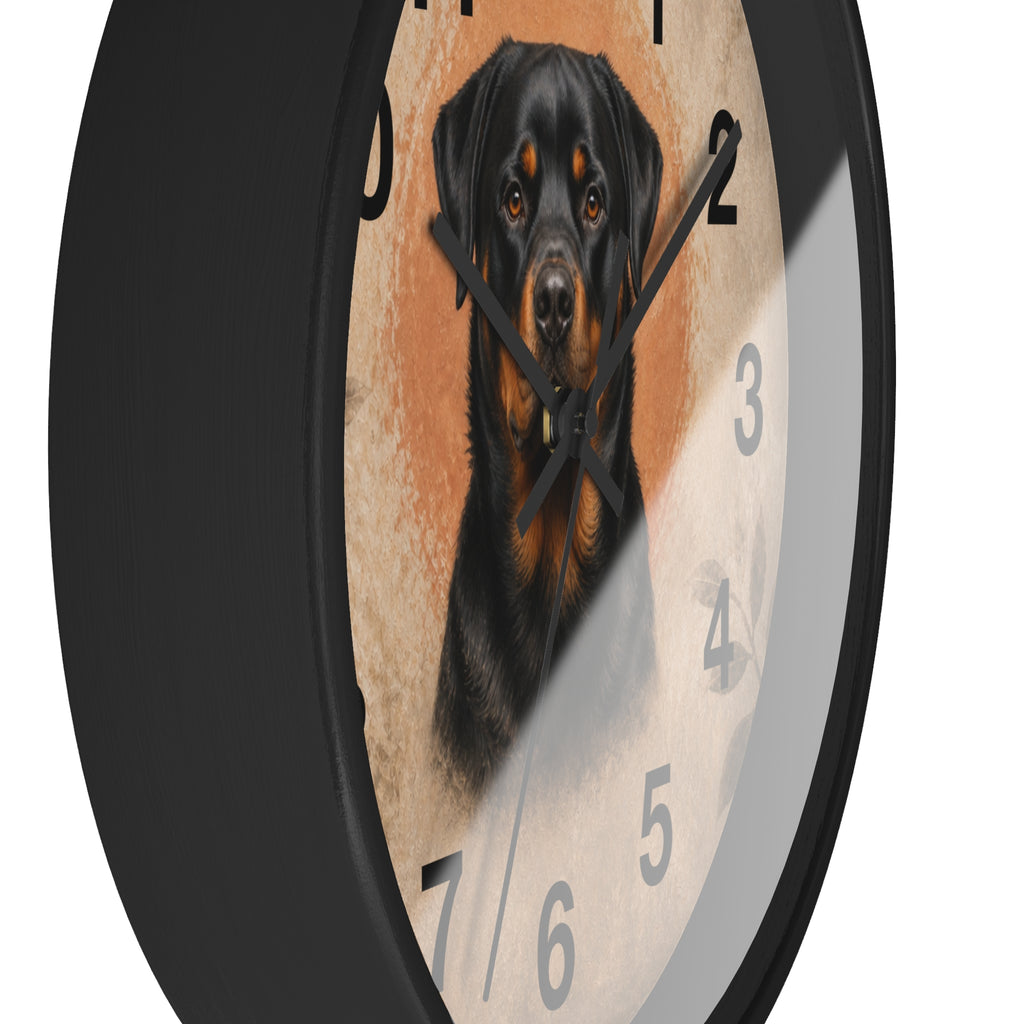 Silent Rottweiler Wall Clock – 10 in