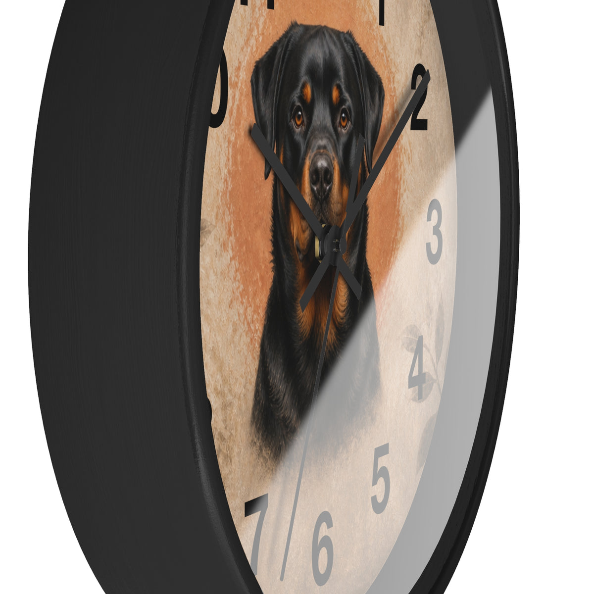 Silent Rottweiler Wall Clock – 10 in