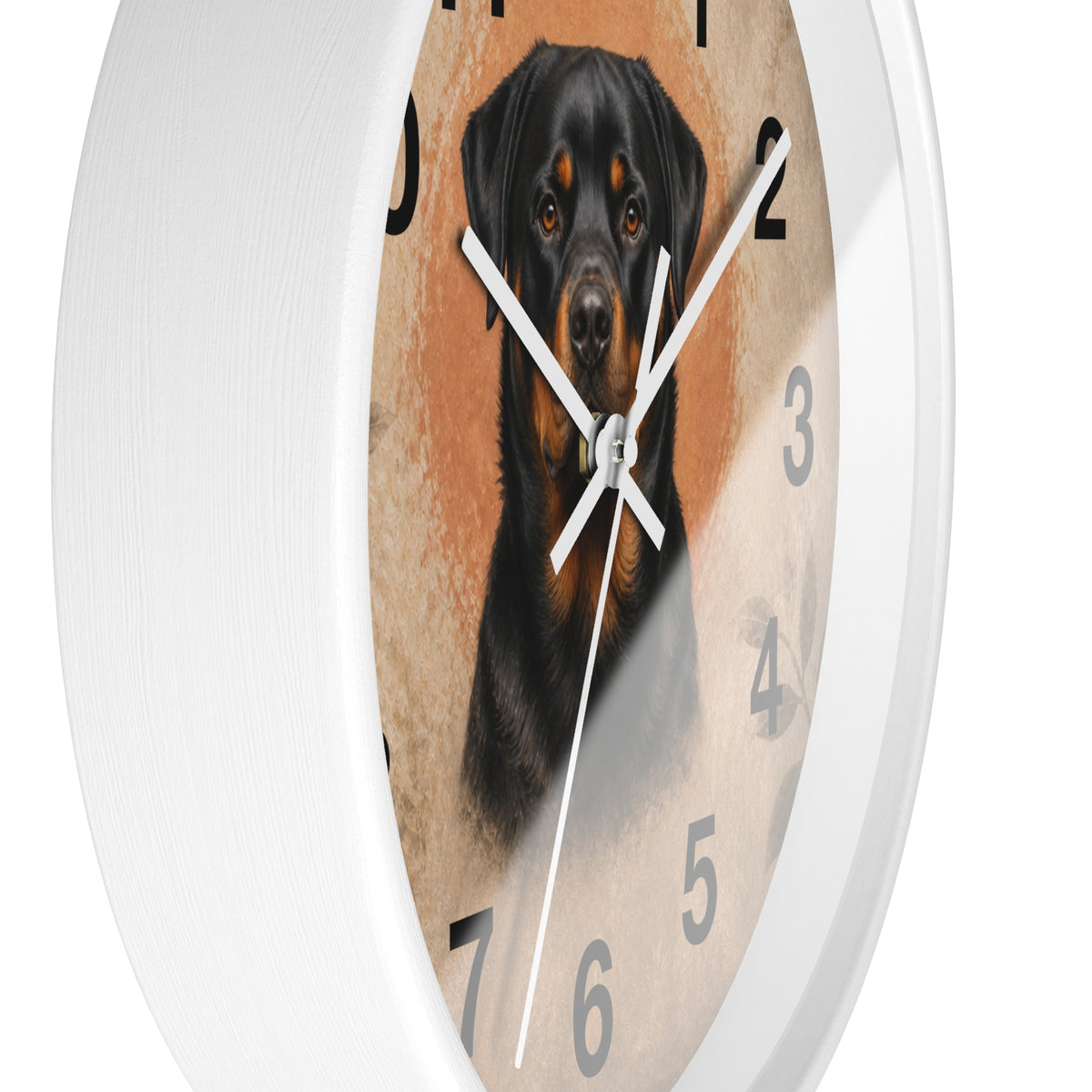 Silent Rottweiler Wall Clock – 10 in