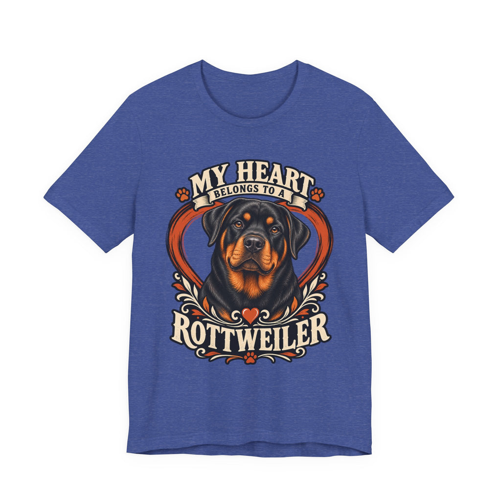 My Heart Belongs to a Rottweiler Unisex T-Shirt