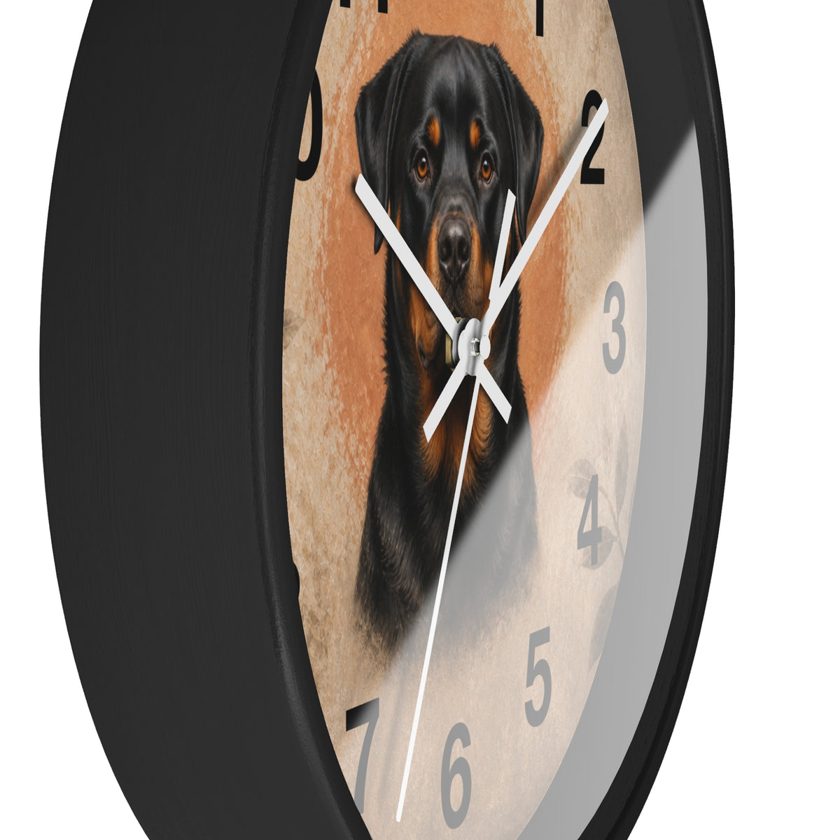 Silent Rottweiler Wall Clock – 10 in
