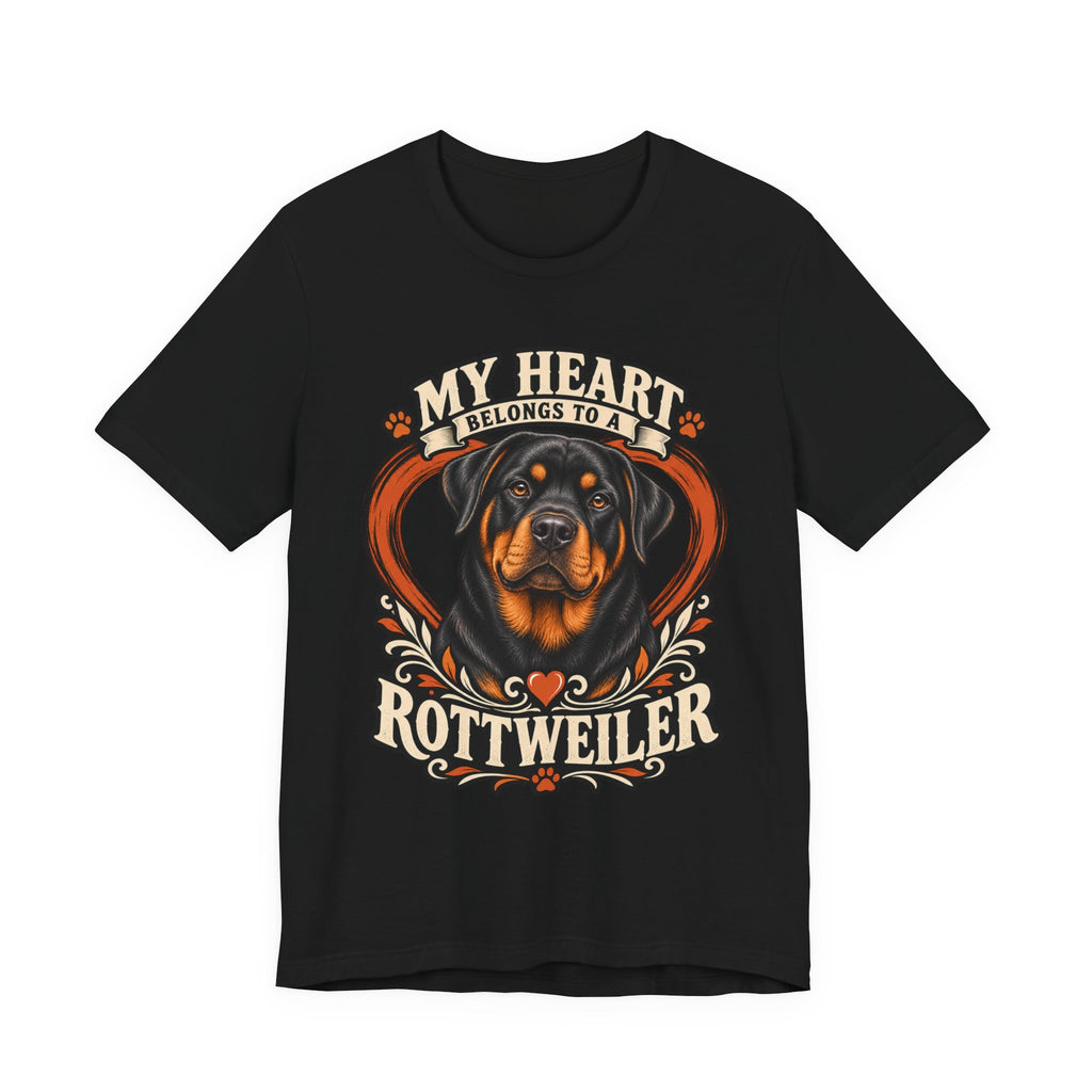 My Heart Belongs to a Rottweiler Unisex T-Shirt