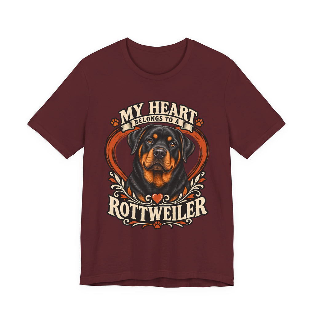 My Heart Belongs to a Rottweiler Unisex T-Shirt